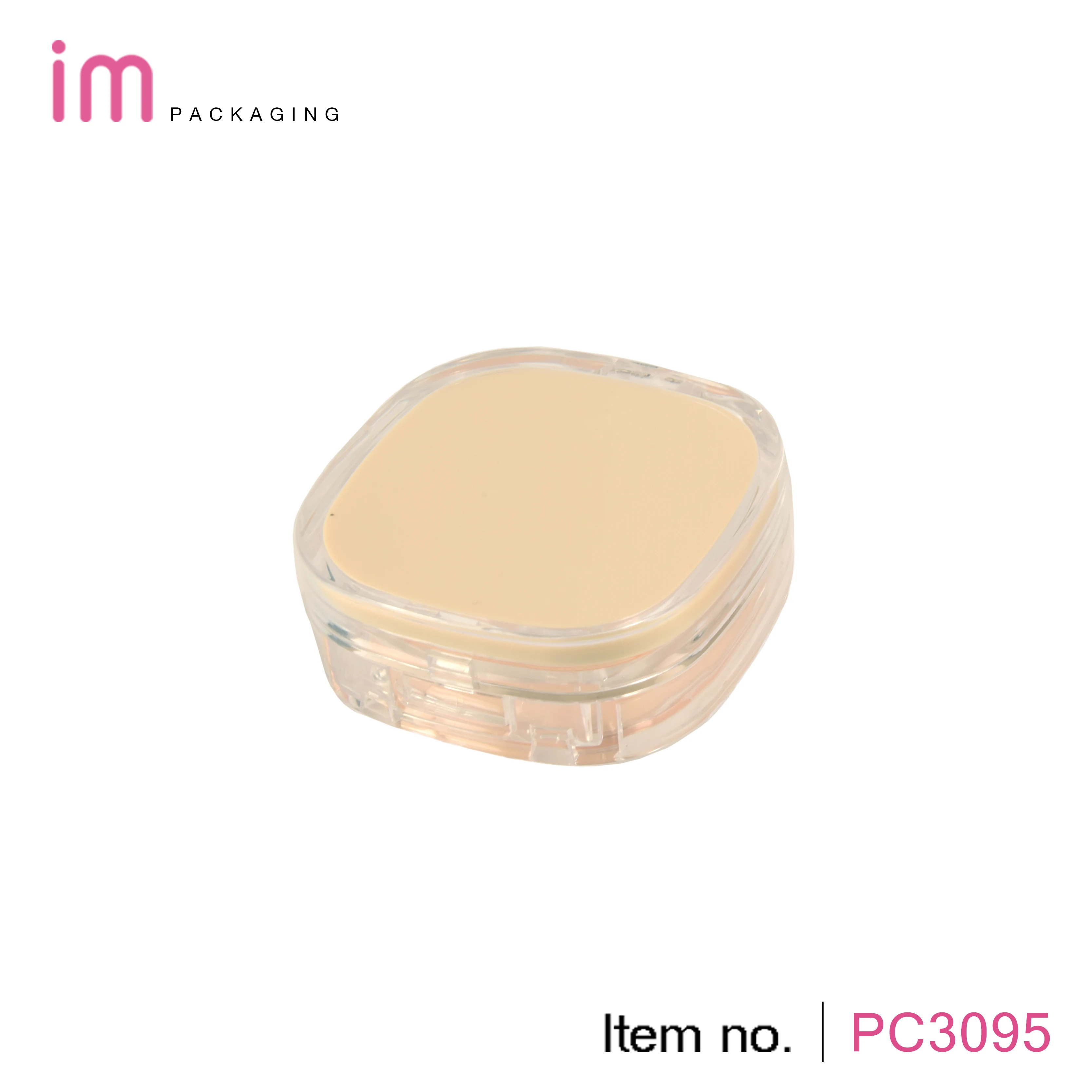 2022 korean replaceable plastic cosmetics bb cream packaging transparent clear 15g square foundation cushion case