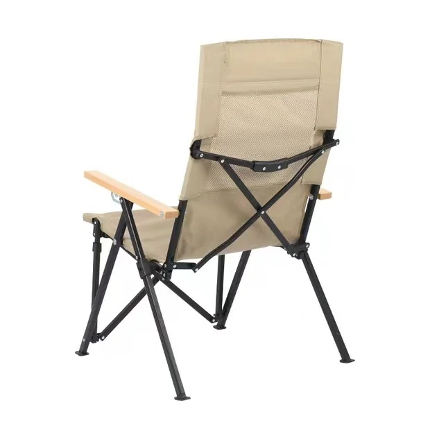 Aimei new outdoor camping beach aluminum alloy high back portable storage folding chair