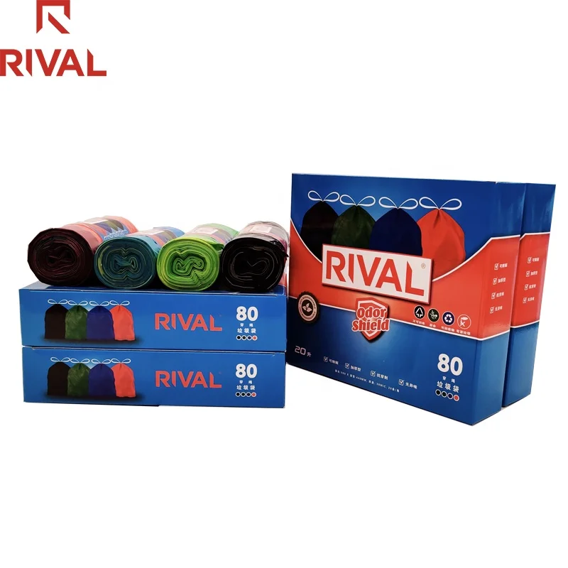 ISO 9001 Factory ldpe garbage bag, plastic garbage bags, biodegradable blue trash bags black bin bag liner