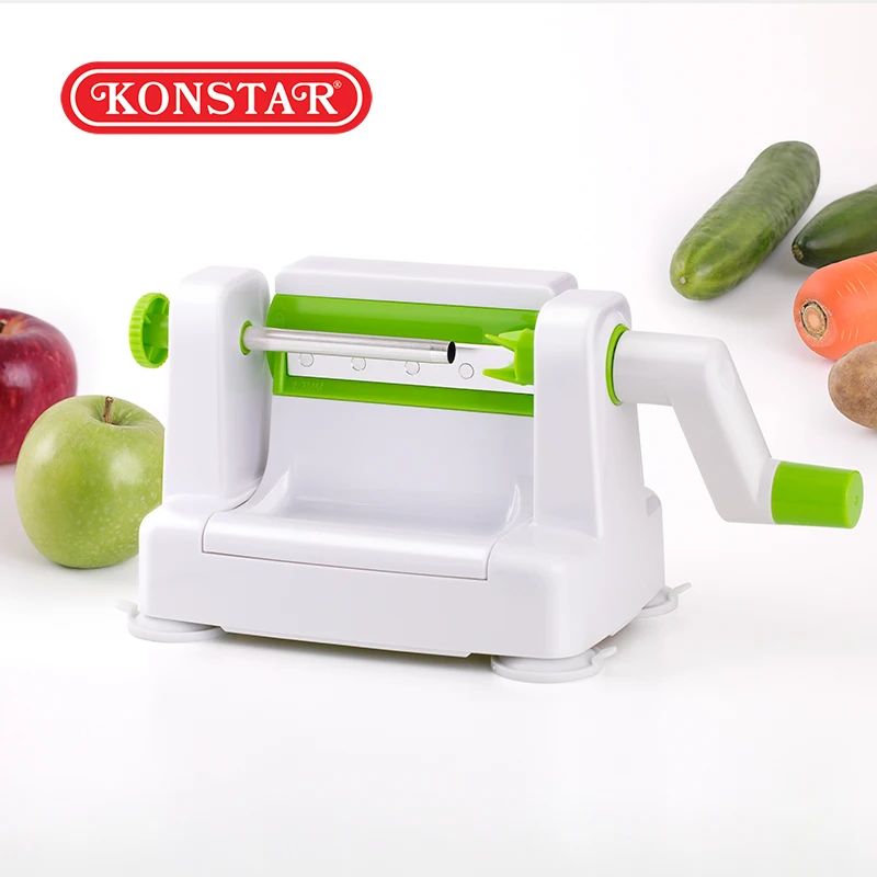 Super September Online Shopping New Arrival Lfgb Interchangeable Green Hand Operated Spiral Onion Kitchenware Helper Slicer