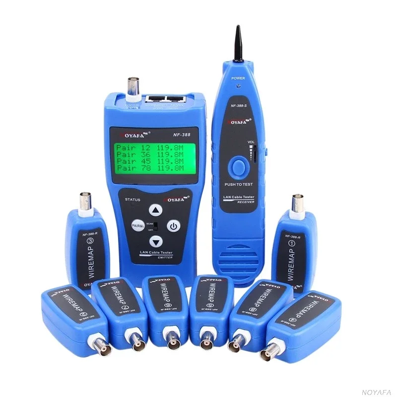 NF-388 провода детектор RJ45 RJ11 коаксиальный кабель тестер дефектоскоп с 8 пультов