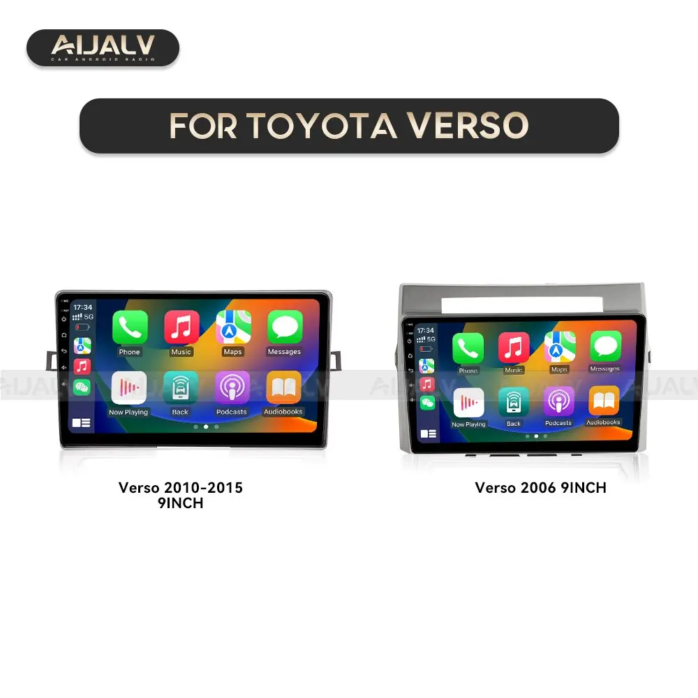 Aijia 9 дюймов 2din Автомобильная аудиорамка для TOYOTA VERSO EZ 2006-2015 пластиковые аксессуары интерьера автомобиля dvd плеер рамка экранная панель