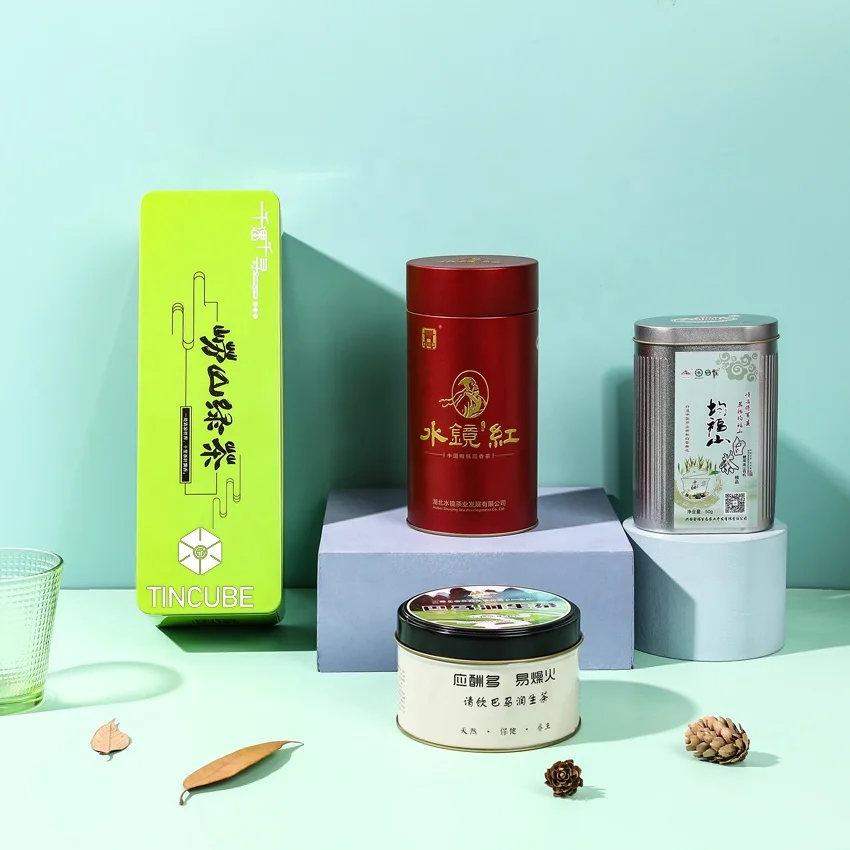 Wholesale Metal Tea Tin Box Gift Airtight Tin for  Coffee and Tea Tin cans
