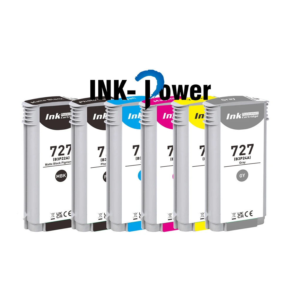 INK-мощность 727 Премиум Совместимость Цветной струйный картридж с чернилами для HP727 для струйного принтера HP DesignJet T920 T930 T1500 T2500 принтер