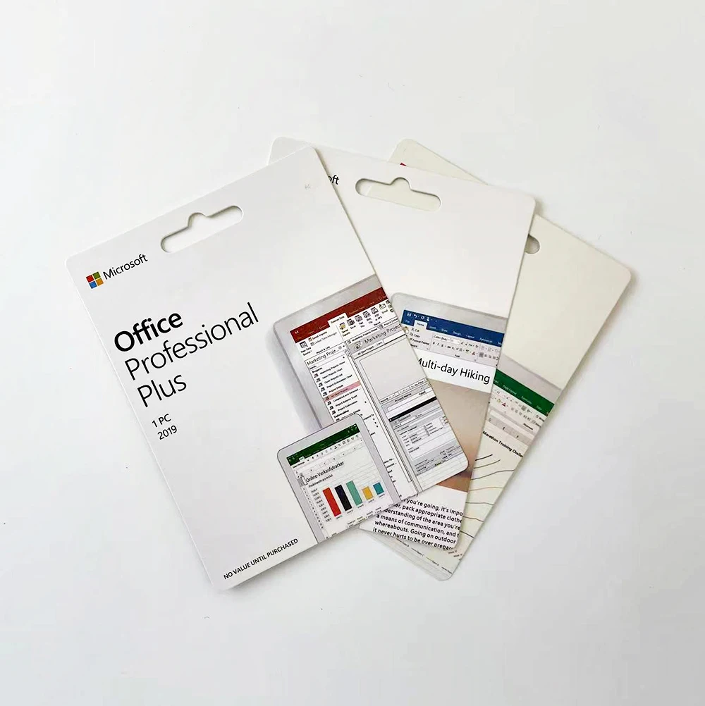 Карта для ключей Office 2019 Pro Plus онлайн-активация 100% полная упаковка Гарантированная 6 месяцев карта отправка