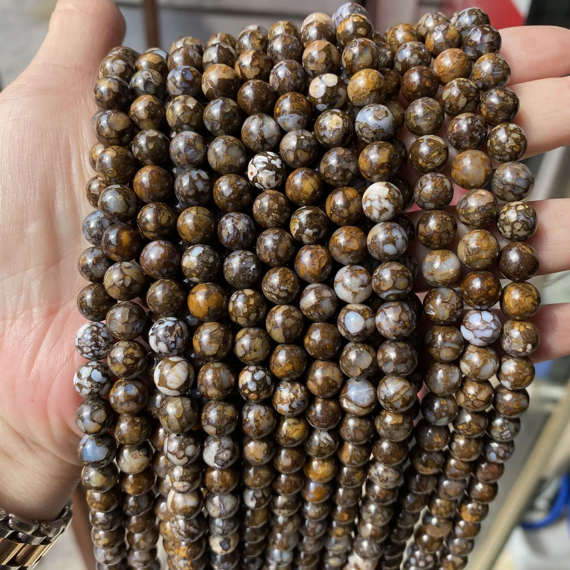 Factory Price 6/8/10mm Natural Stone Beads Ruby zoisite Leopardskin jasper Lemon jade Natural Stone Beads For Jewelry Making