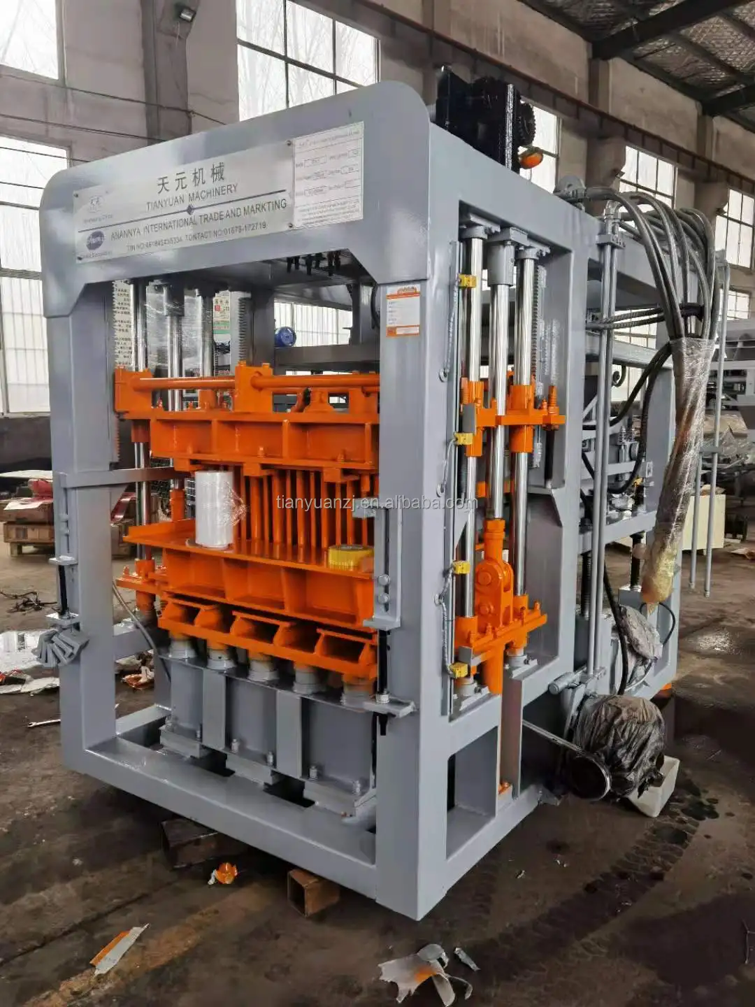 QTY4-15A new technology brick machine/concrete brick making machine technology/hollow block brick making machine