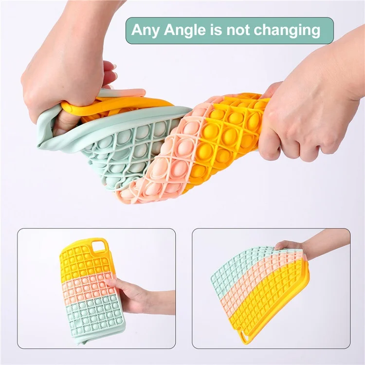 Pop it Tablet Case Silicone Fidget Toy Tablet Cover Push Bubble Game Tablet Case for ipad pro 11/12.9 inch