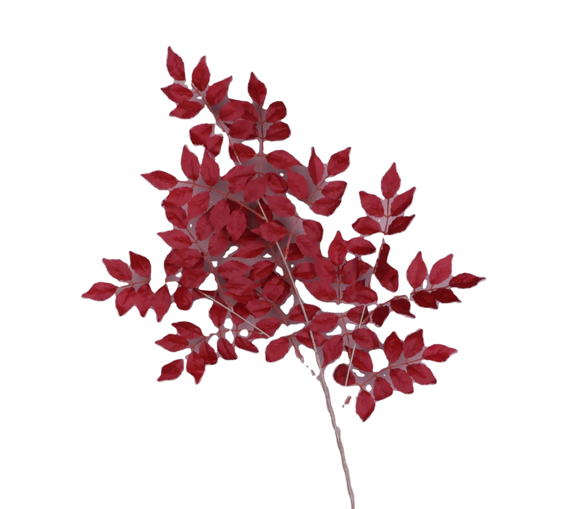 LY Colorful Artificial silk Ficus plant Leaves Faux Tree Branches Greenery Plant Spray for Wedding Arch Decor