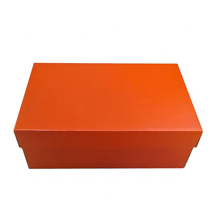 Y91 Spot wholesale blank folding empty shoe box custom printed reusable corrugated white black paper shoe box
