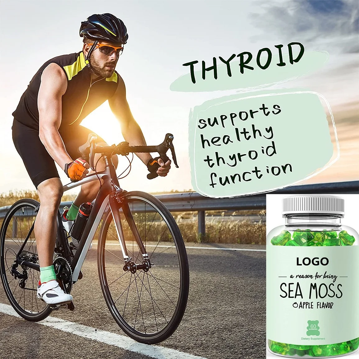 Private Label Organic Irish Bulk Bladderwrack Burdock Root Elderberry Vegan Seamoss Sea Moss Gummies