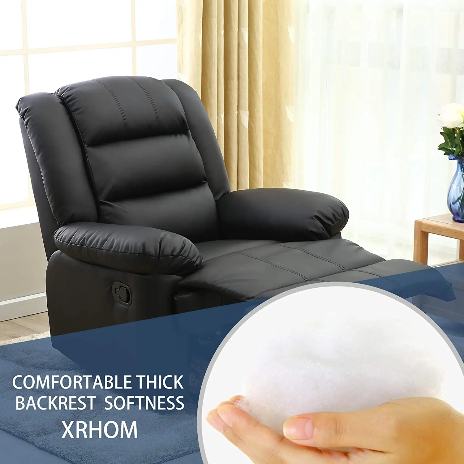 8 point vibration massage heat swivel rocker glider air leather mix palomino recliner sofa chairs usb charing for phone