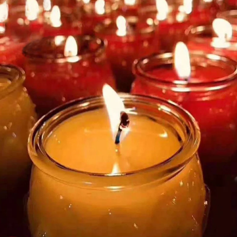 Diwali Tibetan Votive Tealight Vanaspati Ghee Butter Lamp Candles in Bulk for Meditation Ceremonies Rituals