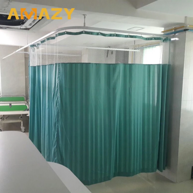 Best Selling Aluminum Smart Life Sliding Hospital Small L-Shape Flexible Curtain Rail Telescopic Hanger