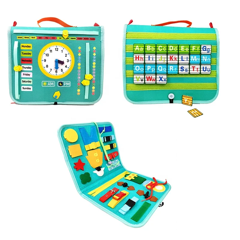 OEM custom montessori educational toys felt busy Board magic toy help develop intellect