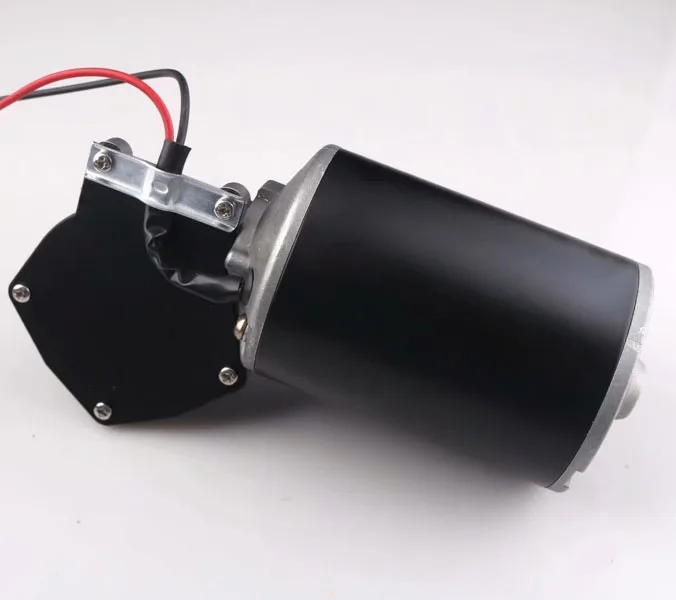 76mm 12v 24v High Torque Elevator Door Parts DC Worm Geared Motor