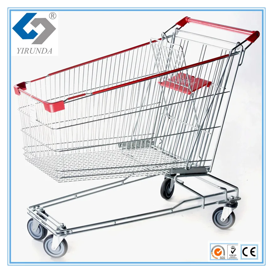 125liter shopping trolley with metal basket for indian grocery store with good quality
