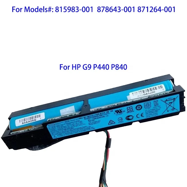 New quality Server Arrayed Battery 815983-001 878643-001 871264-001 For HP G9 P440 P840 7.2V 10.8 WH 1500mAh
