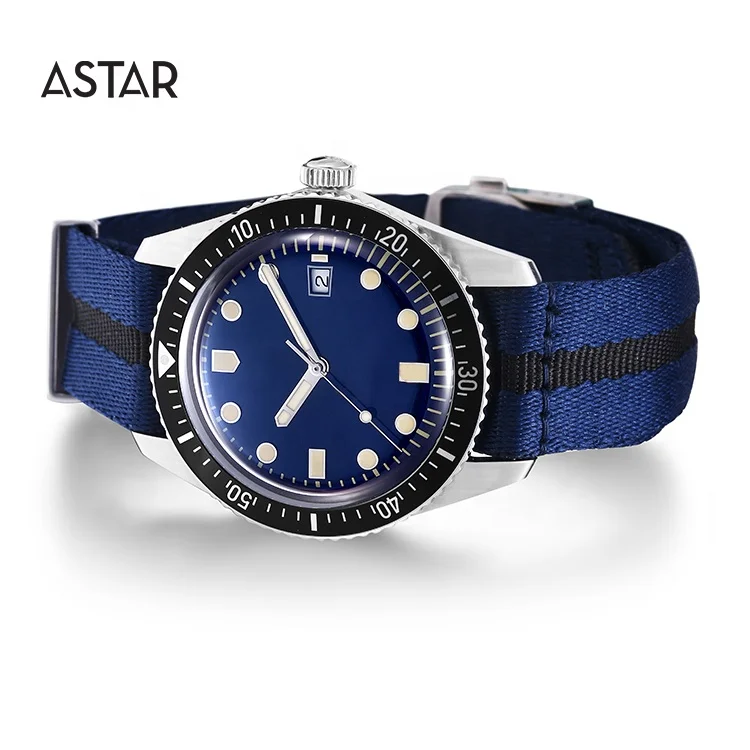 Oem dome sapphire dome 20atm nylon strap 904l stainless steel diver mechanical automatic vintage watch man for sale