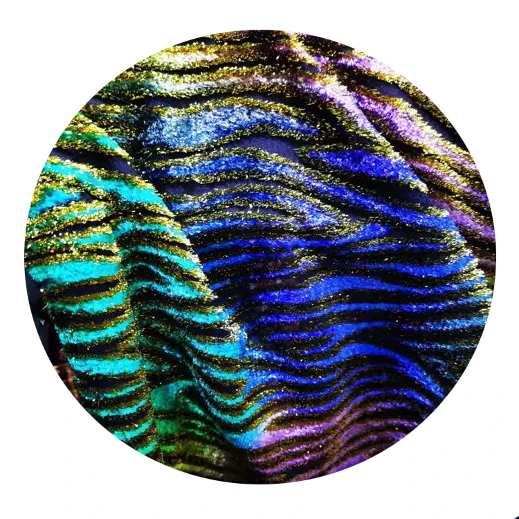 Популярная разноцветная Вельветовая ткань с цветочным принтом ручной росписи для платья