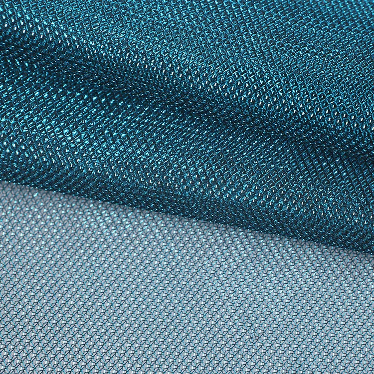 100% polyester Diamond shiny moonlight tulle mesh fabric for fashion clothes garment material manufacturer Wholesale