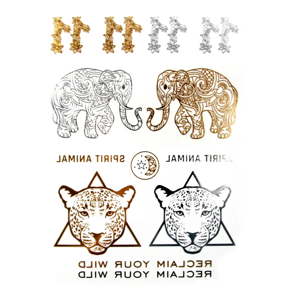 2022 Hot sale gold golden waterproof sticker tattoo temporary tattoo sticker face buy 3d lotus flower tattoo sticker