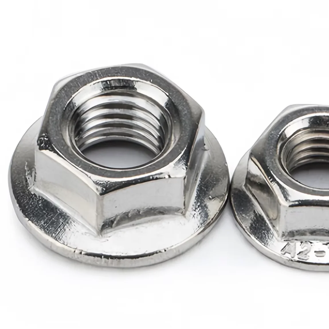 Hex Serrated Flange Dome Cap Nut Insert Square Cage Lock Heavy Coupling Hex Nuts Stainless Steel Weld Hex Flange Nut
