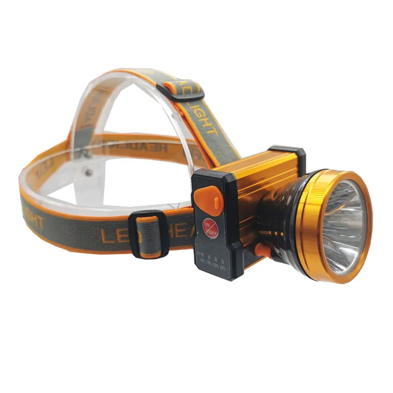 LED Aluminum Headlamp 4000mAh Lithium Battery Camping and Hunting Headlamp USB charging, strong light exposure for 12 hours