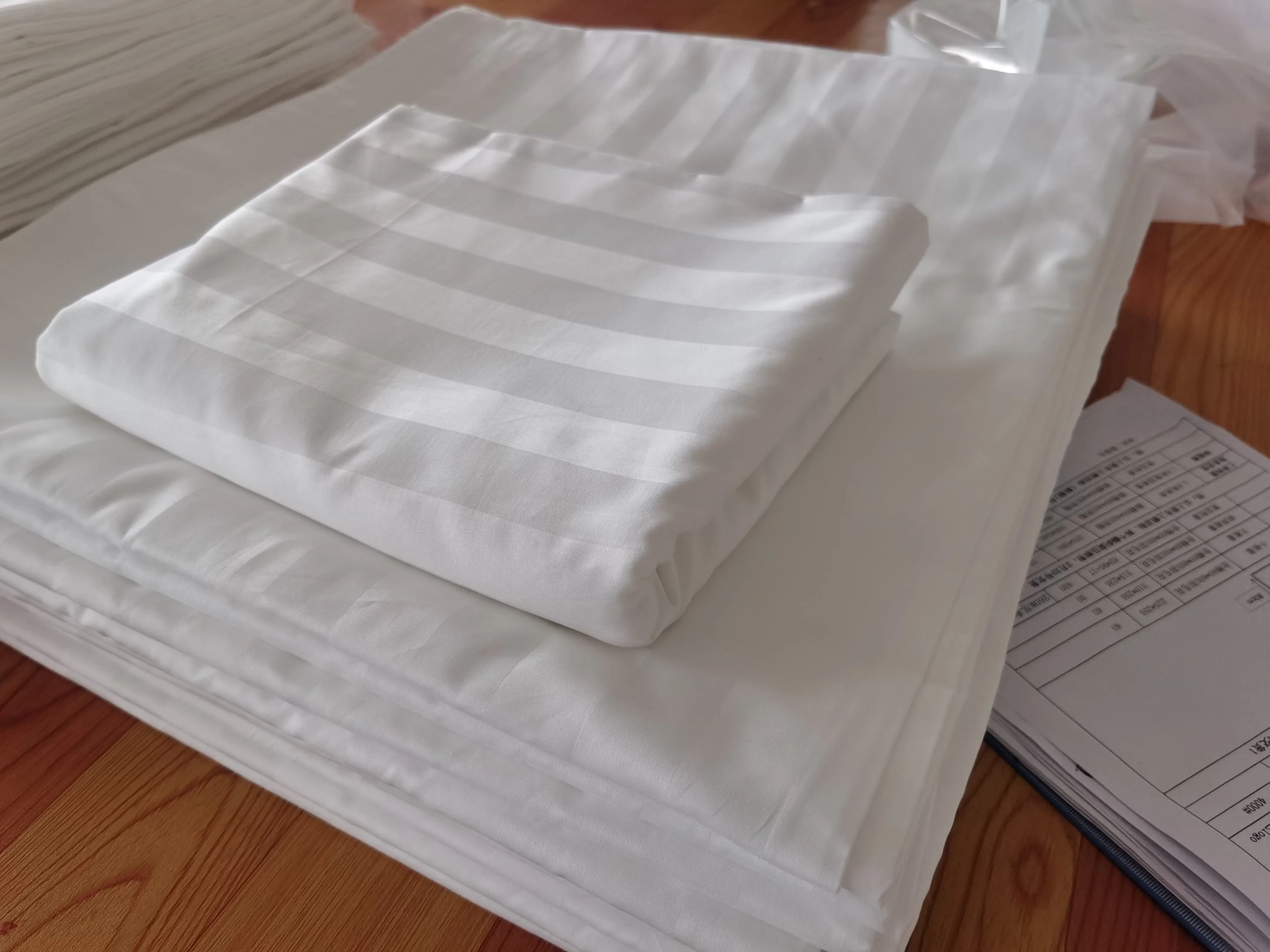 Wholesale twin size hotel Plain white 100 cotton bed duvet cover set 4 pieces