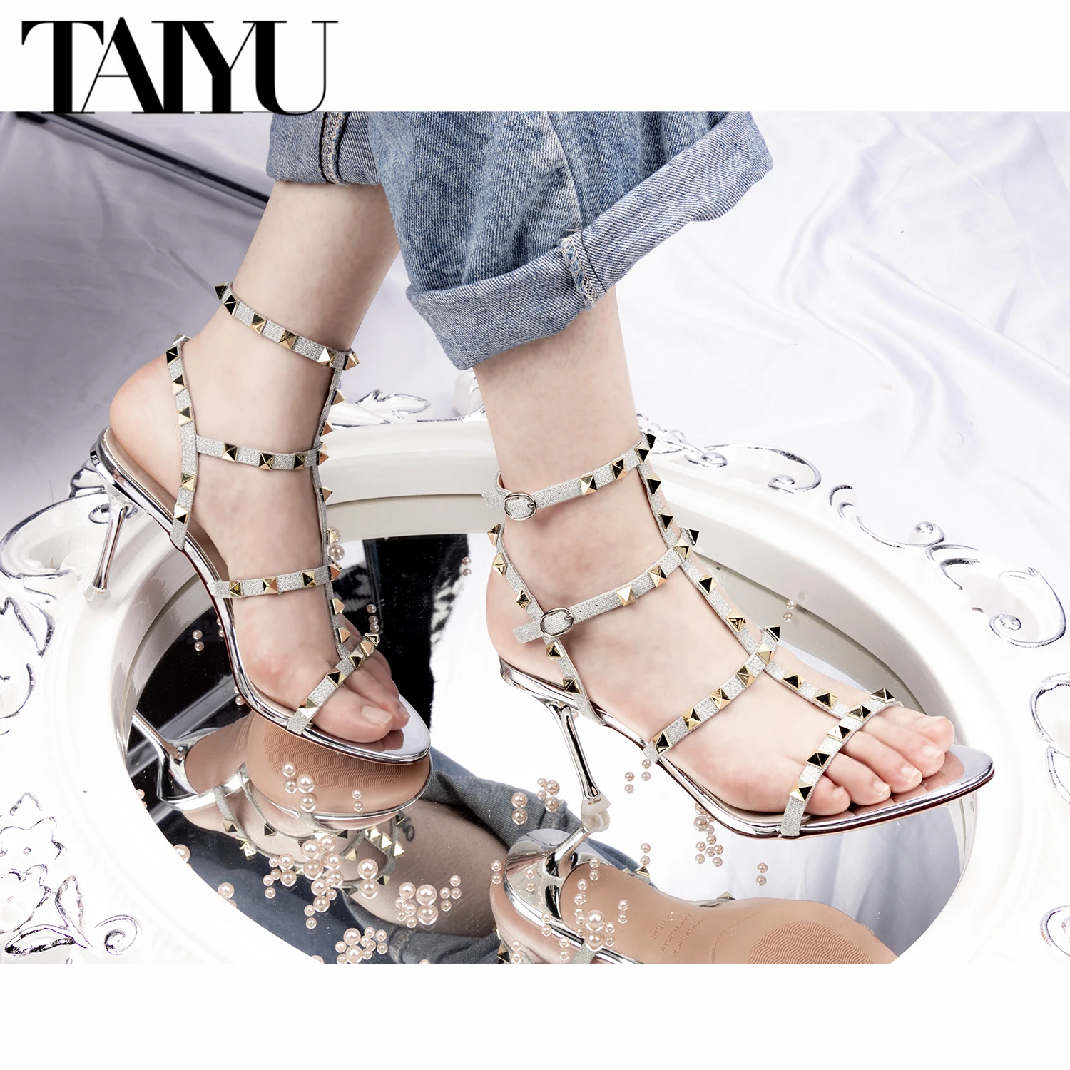  TAIYU Fashion Fancy Sandal Women Wedding Shoes Womens Sexy Stilettos Heels