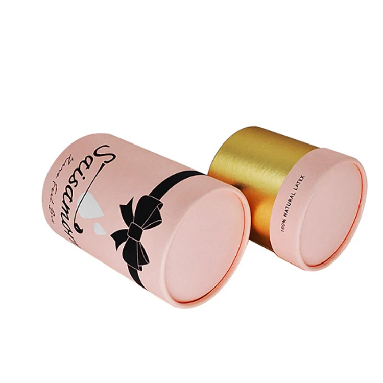 100% биоразлагаемая перерабатываемая косметическая упаковка из крафт-бумаги цилиндрическая бумажная трубка