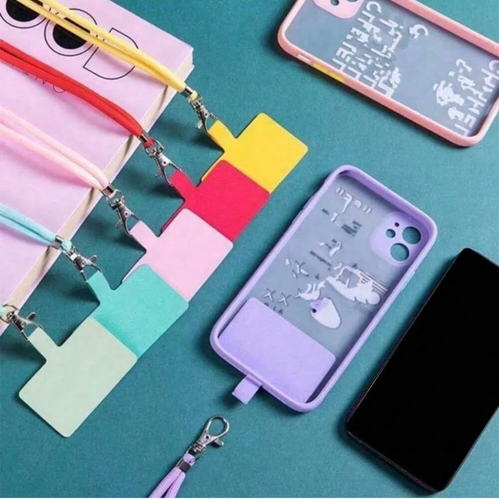 TPU Nylon Phone Accessories Universal Crossbody Necklace Smartphone Covers Strap Patch Tab Tether Cell Mobile Phone Lanyard