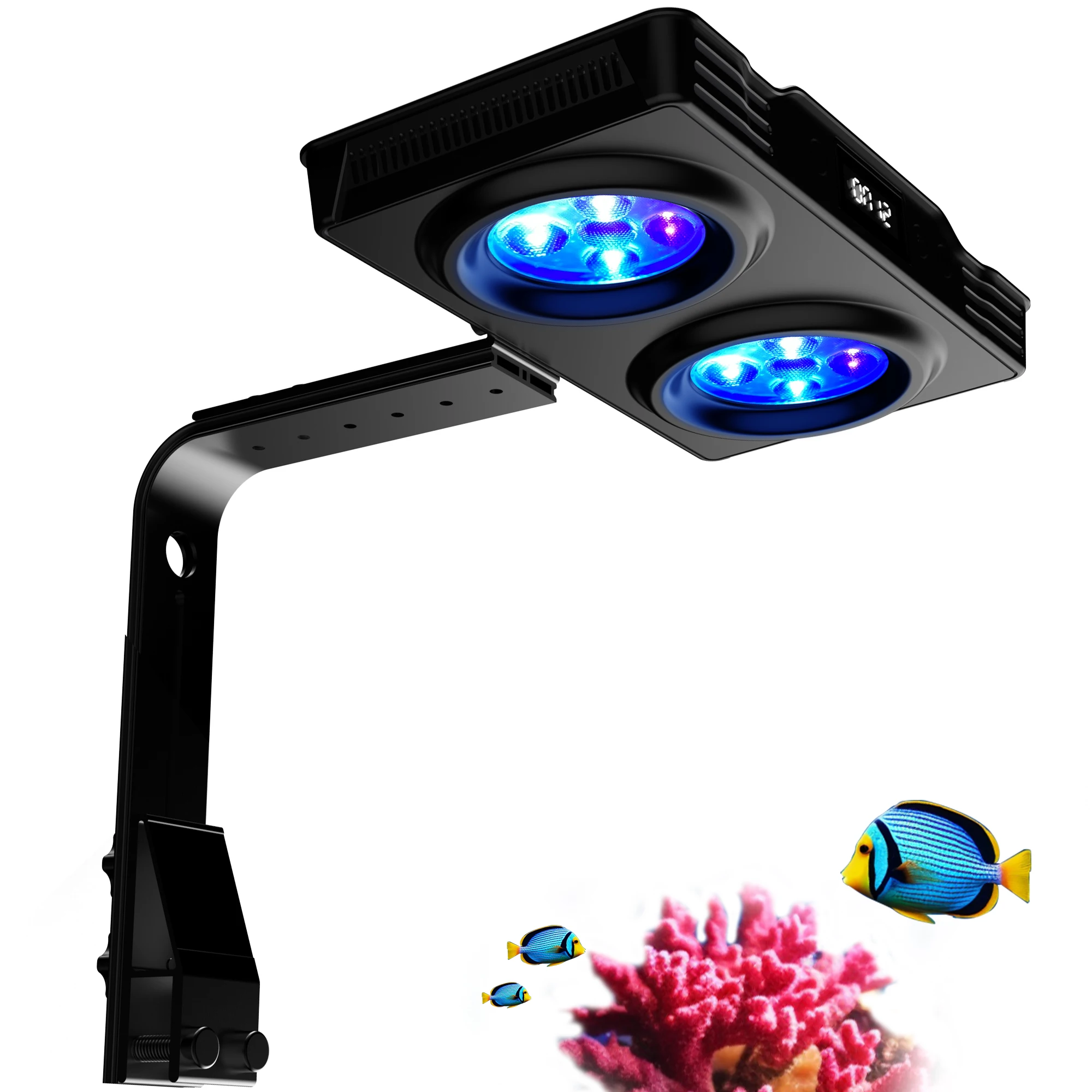 CTLite 35Watt Touch Control Sunrise Sunset Build-in Timer LED Aquarium Light 35W with dimmer For Coral Reef Fish Saltwater Tank