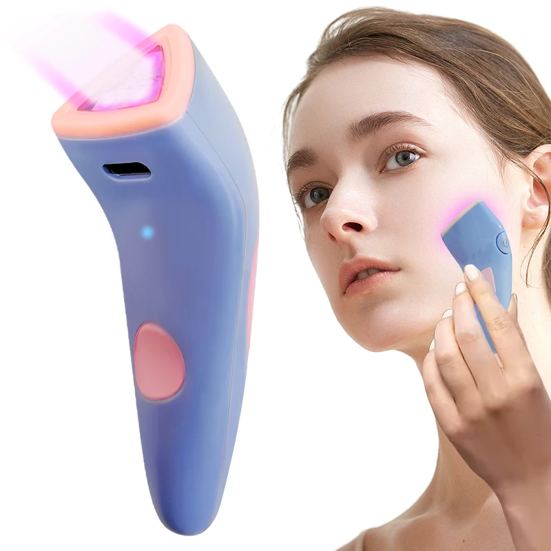 LED Light Therapy Device for Acne Pimple Zit Treatment Red Blue Light Facial Aesthetic for Home Use ABS Rubber Material