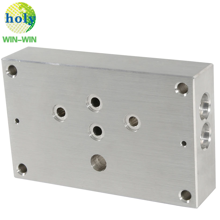 High Accuracy Auto Aluminum Block Parts CNC Auto Parts with Brushing Finish CNC Machining Factory