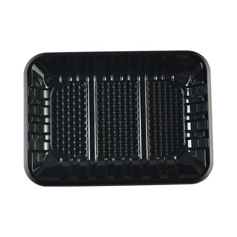 New design food grade PET blister disposable absorbent trays for vegetable and meat packaging