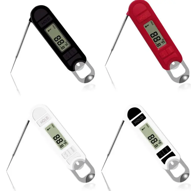 Instant Read Foldable Kitchen Cooking Meat Thermometer Digital Food Cooking Meat Thermometer With Bottle Opener