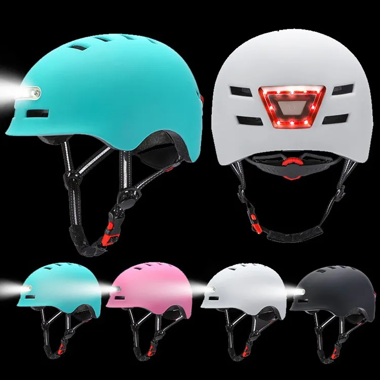 New design PC Shell Matte OEM lightweight led helmet light