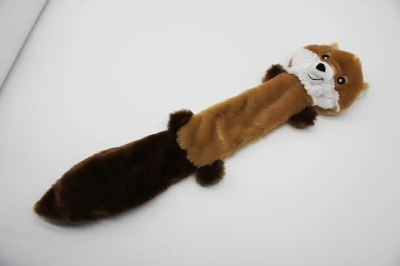 Long plush no stuffing animal design squeeze  popular  pet dog toys