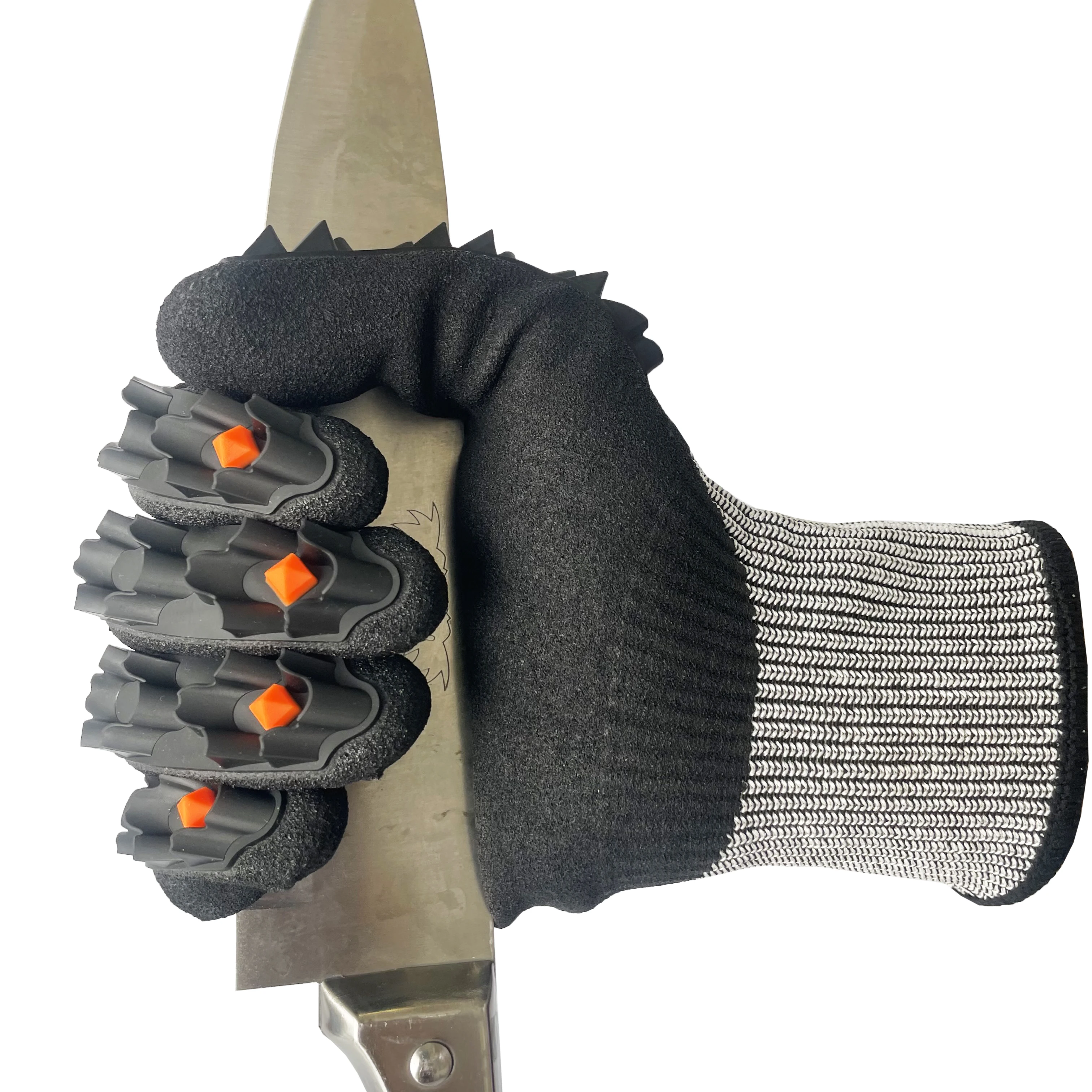 13 gauge sandy nitrile coated cut resistant level 7 puncture resistant high impact safety TPR working gloves