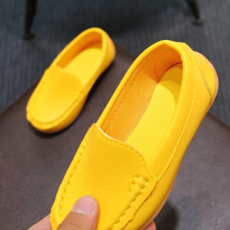 Wholesale Children Shoes PU Leather Casual Styles Boys Girls Shoes Soft Comfortable Loafers Kids Shoes