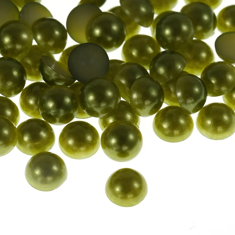 New Arrivals 2mm 3mm 4mm 5mm 8mm 10mm loose Pearl Beads Flat Back pearls Bulk Half Round Pearls for DIY shoes decoration