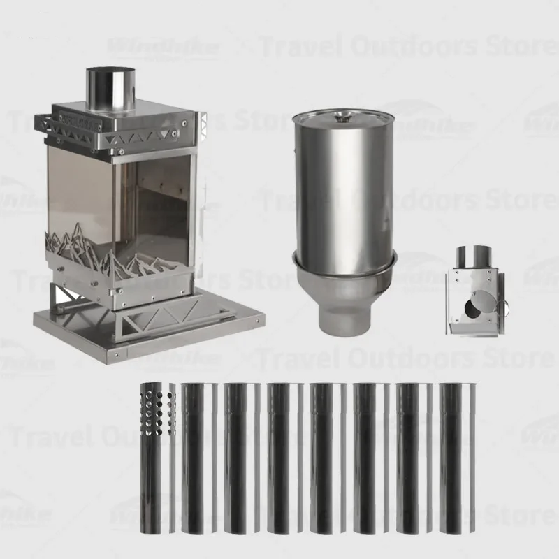 GEAR Outdoor Winter Pellet Heating Fuel Bins Multifunctional Ornamental Camping Tent Warm Firewood Stove metal sheet process