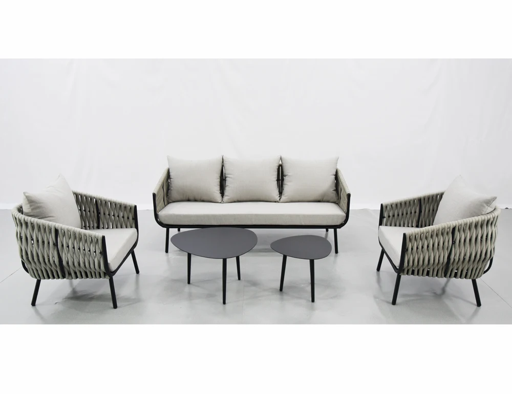 
Outdoor Garden Furniture Patio sofa set Aluminum Frame Rope Woven Outdoor Furniture 