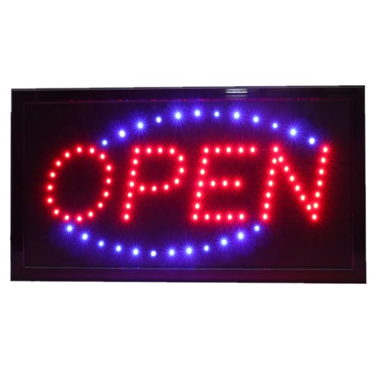 Factory Outlet US/EU/AU/UK Plug Indoor Store Business Custom Led Open Sign