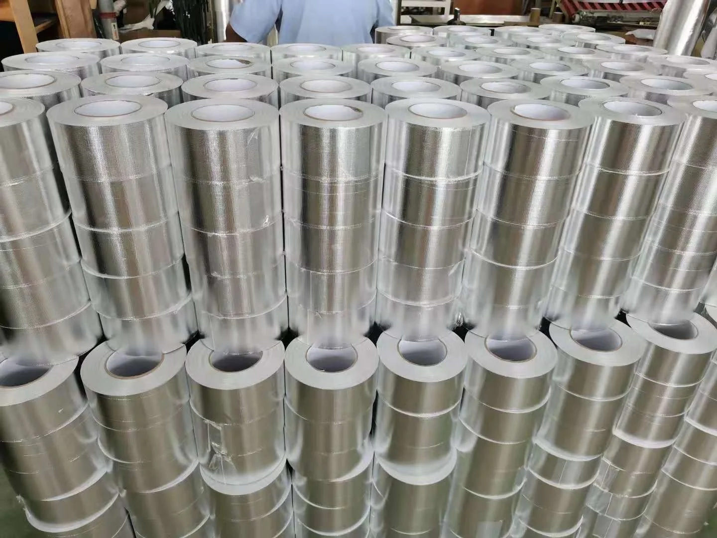 HVAC 48mm  Alu solvent glue Stretch big Reinforced Paper 3way Insulation Skrim Craft FSK Aluminum Foil Tape