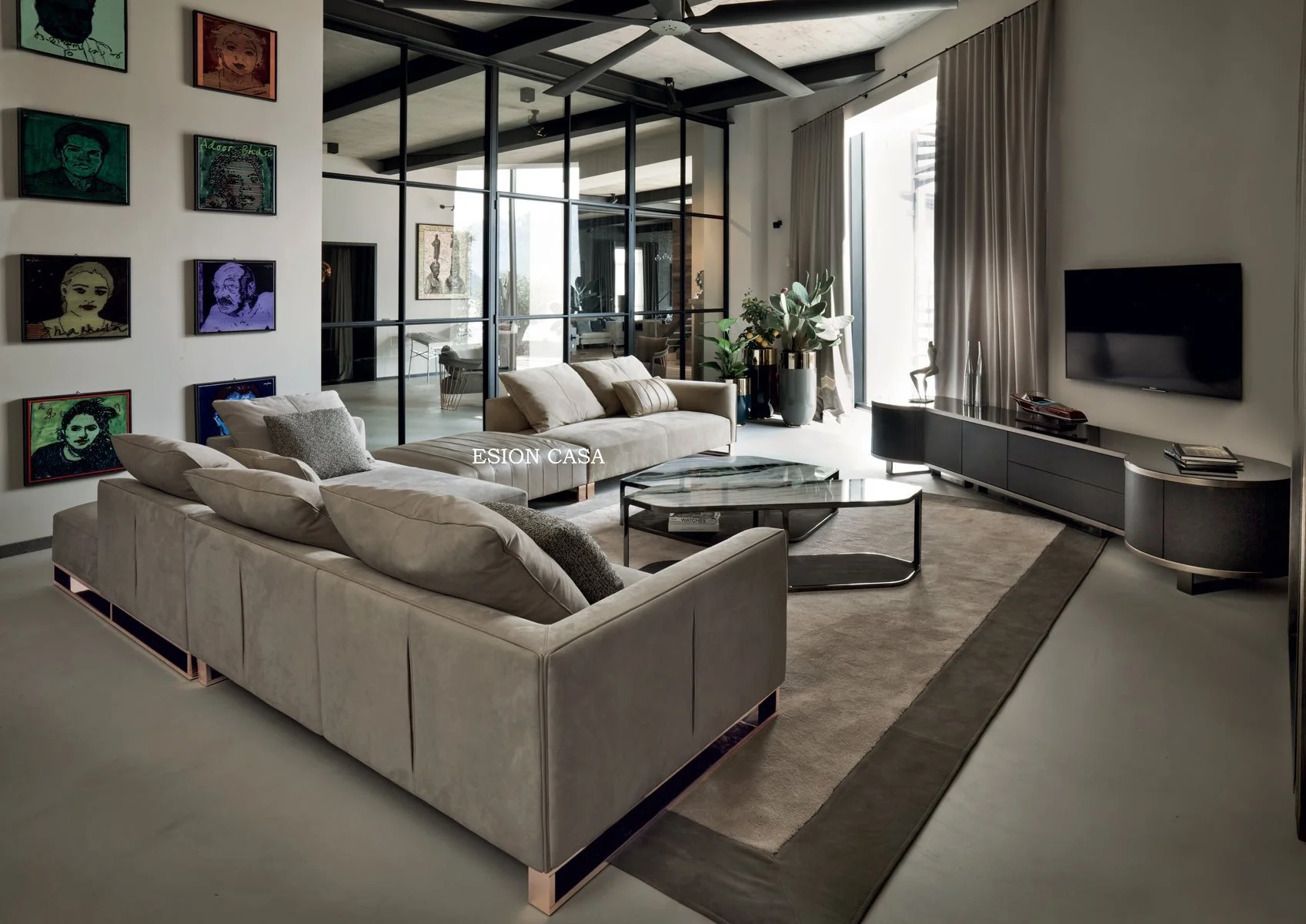 New design Italiian 7 seater sofa set designs villa modern couch living room sofa home furniture