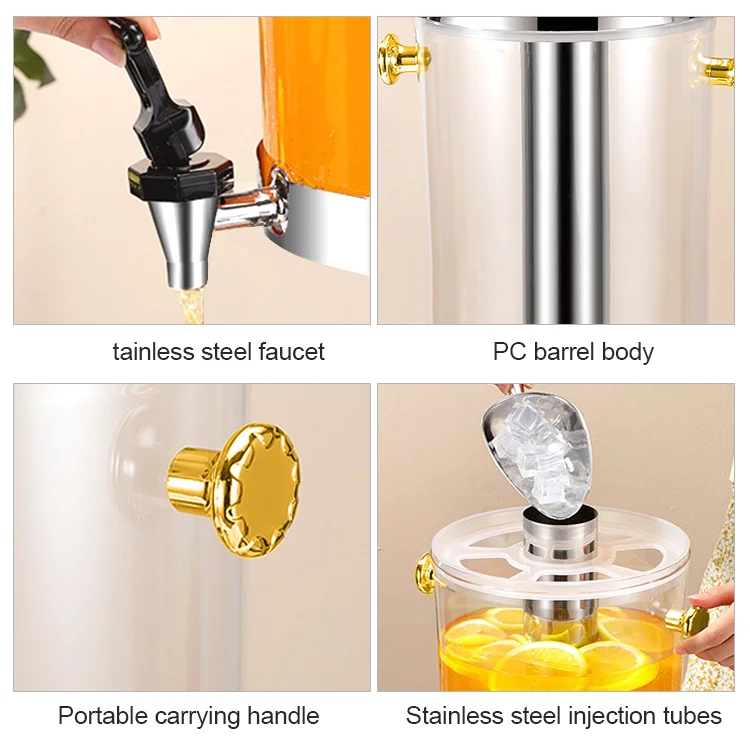 Wholesale Commercial Party Juice Dispenser Cooler Plastic Stainless Steel Insulated Beverage Dispenser