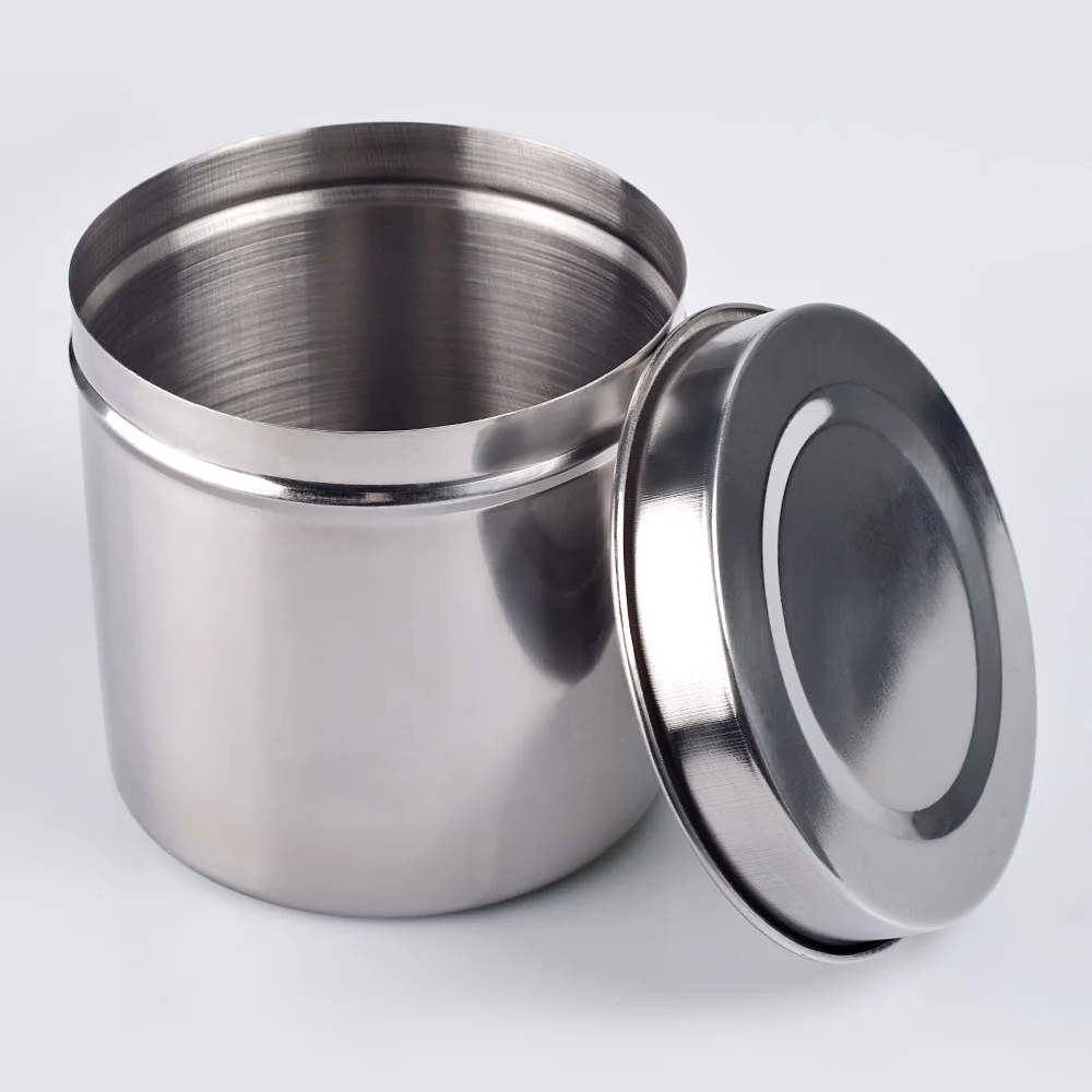 Stainless Steel Jar with Lid Steriliser Container for Sponge Cotton Dressing Liquid Can Small storage tank