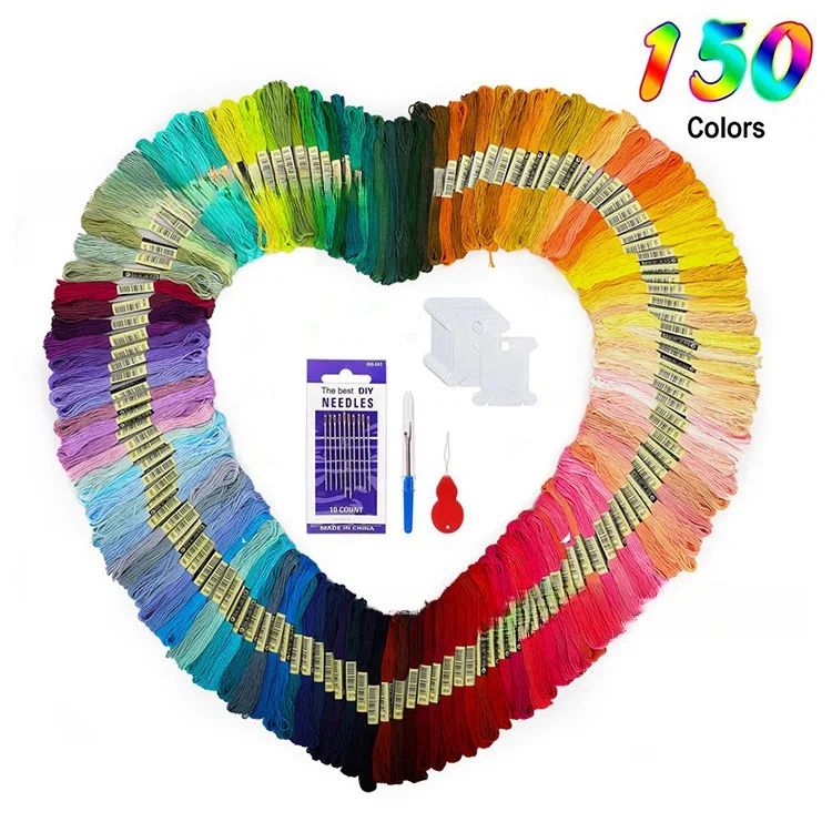 100% Polyester embroidery thread Solid Color 8 meters per skein 50skeins per set Thread machine embroidery cotton thread